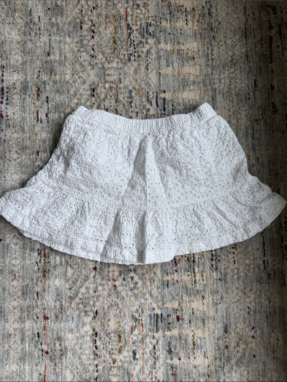 Vineyard Vines White Eyelet Ruffle Mini Skirt